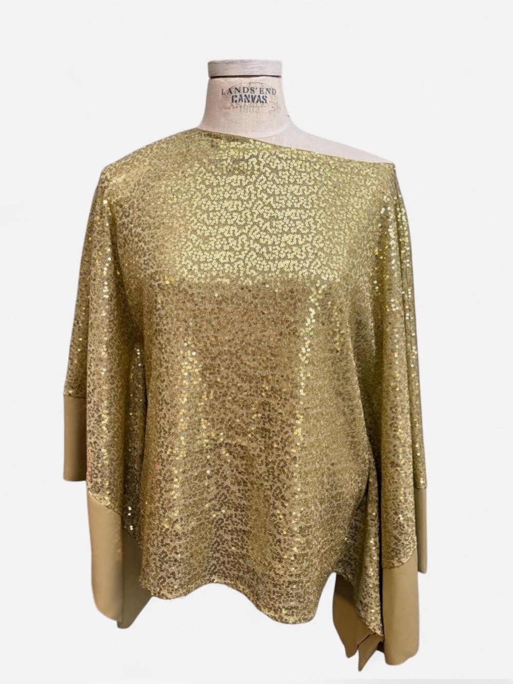 Gold Sequin Batwing Top